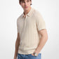 Cotton Knit Zip Polo Shirt