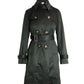 Michael Michael Kors Double-Breasted Trench Coat in Olive Polyester