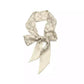 Textured Signature Print Silk Skinny Scarf