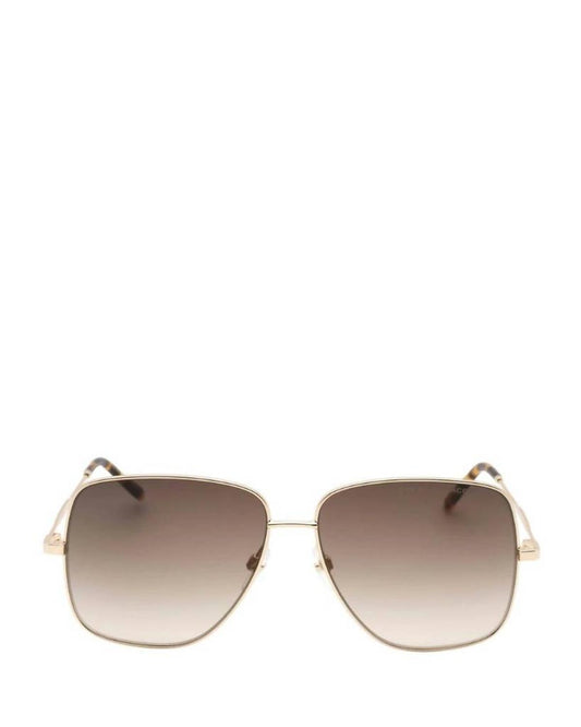 Women's Square Gradient Sunglasses In Gold/brown