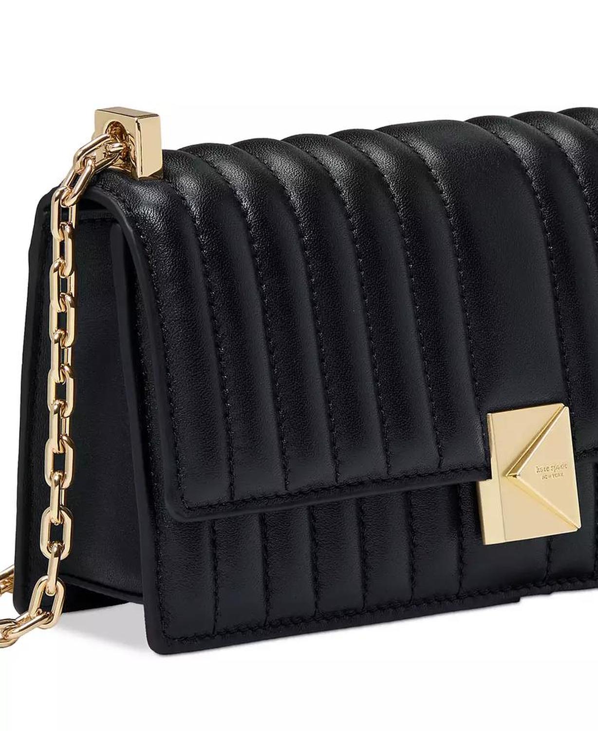 Deco Quilted Leather Mini Flap Chain Crossbody Bag