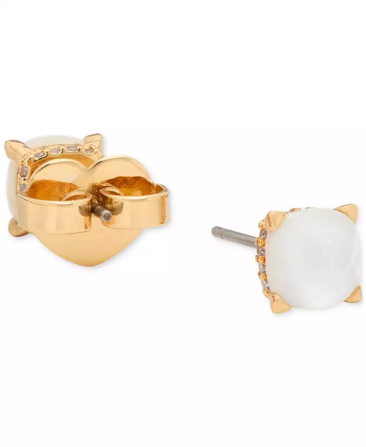 Gold-Tone Color Cubic Zirconia Stud Earrings