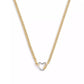 Two-Tone Signature Carabiner Heart Pendant Necklace
