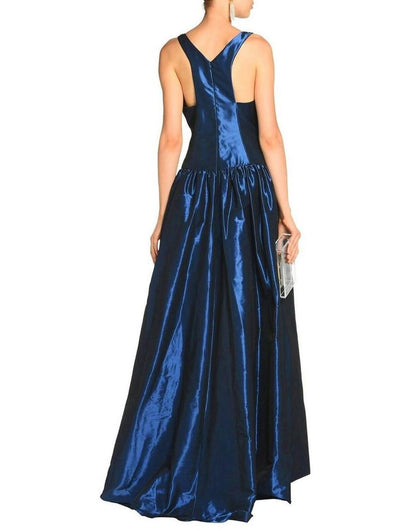 Taffeta Satin Embellished Dress Ball Gown In Blue