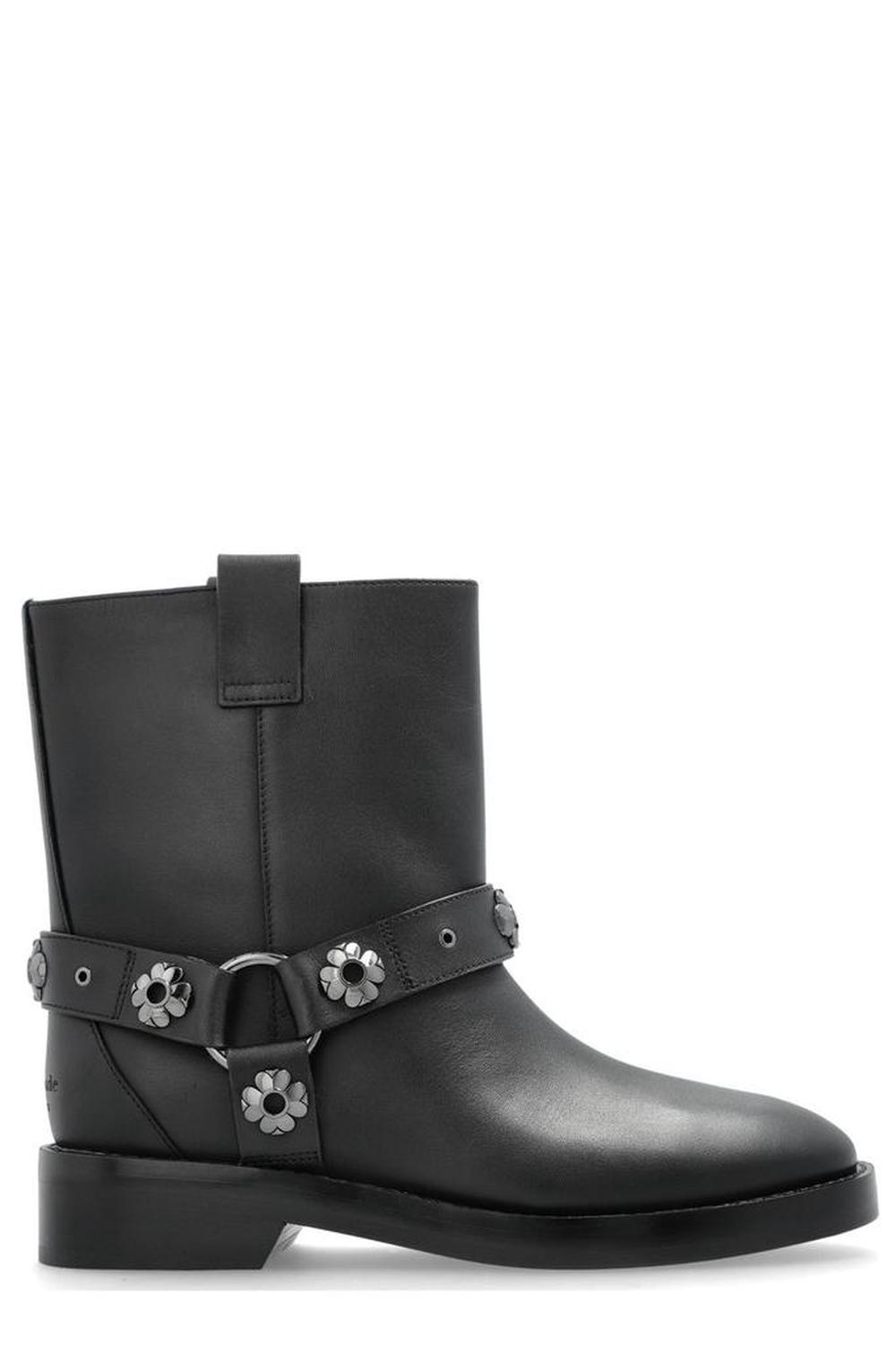 Kate Spade Applique Leather Ankle Boots