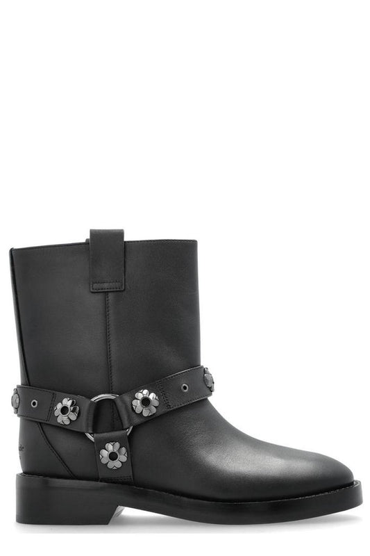 Kate Spade Applique Leather Ankle Boots