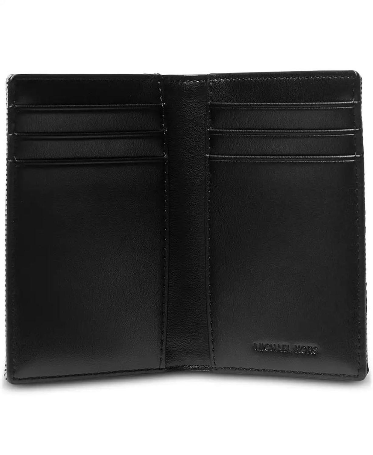 Men's Malone Leather MK Logo Folding Card Case