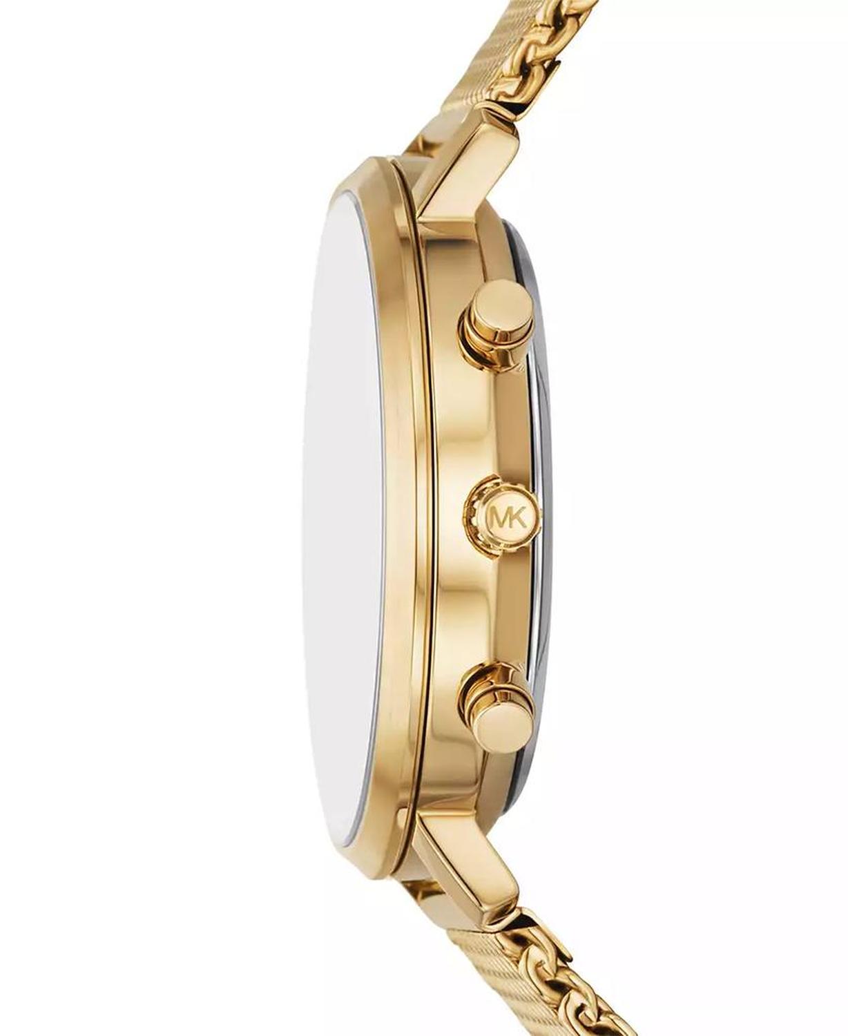 Men's Blake Multifunction Gold-Tone Mesh Watch, 42mm