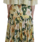 Dolce & Gabbana Floral Silk Pleated Maxi Dress