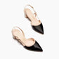 Women's Midge Bow Pumps In Black Patent