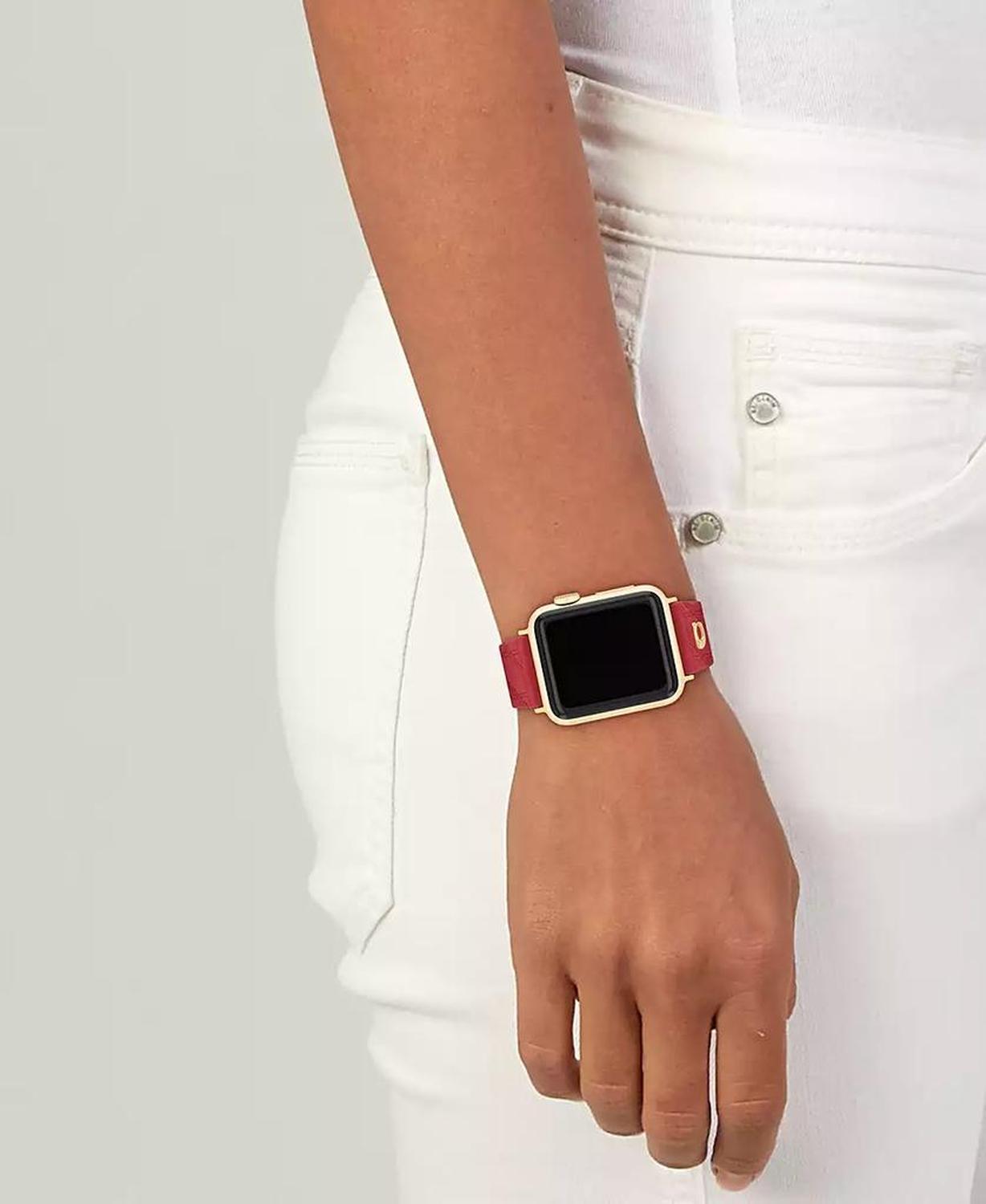 Women's Red Silicone Apple Watch Strap, 38mm, 40mm, 41mm