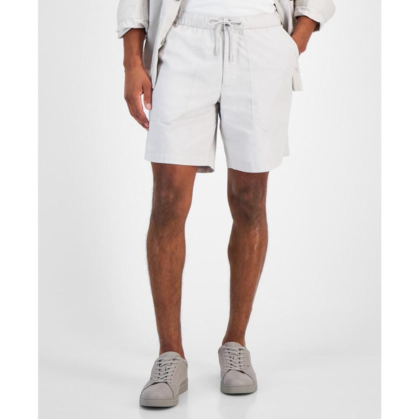 Men's Garment-Washed Drawstring Shorts