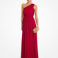 Chiffon Jersey One-Shoulder Gown