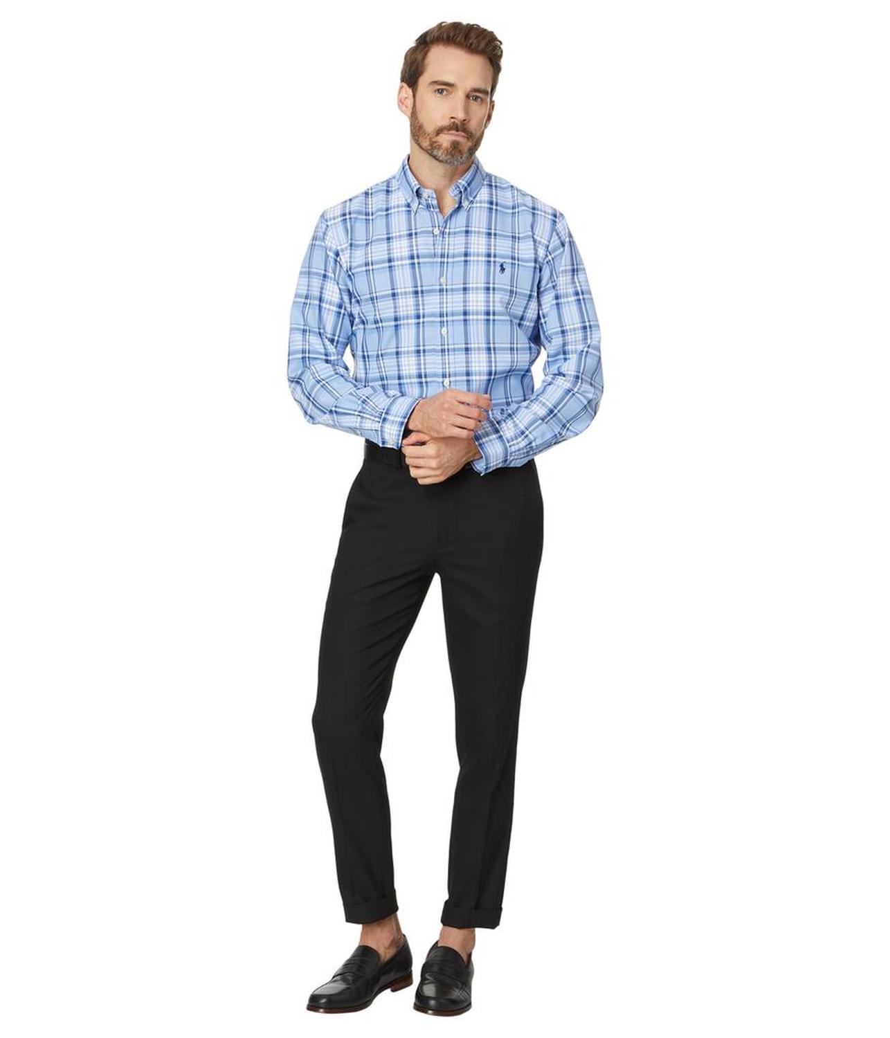 Classic Fit Plaid Oxford Shirt