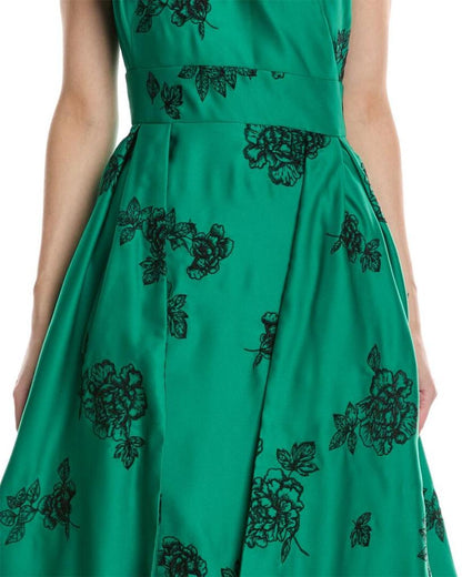 Marchesa Notte One-Shoulder Heavy Duchess Satin Gown