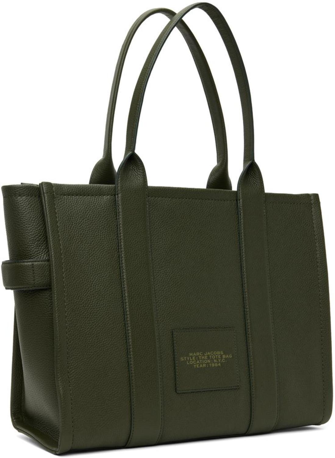 Khaki 'The Leather Large' Tote