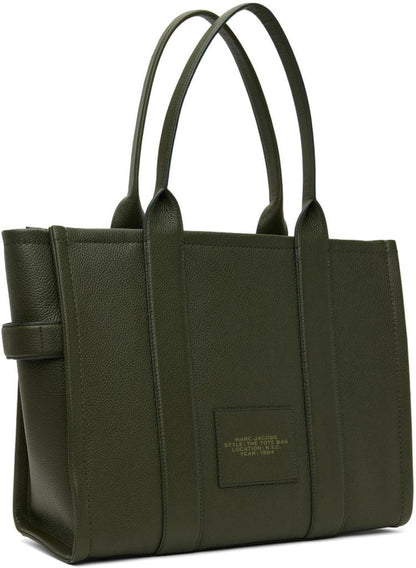 Khaki 'The Leather Large' Tote