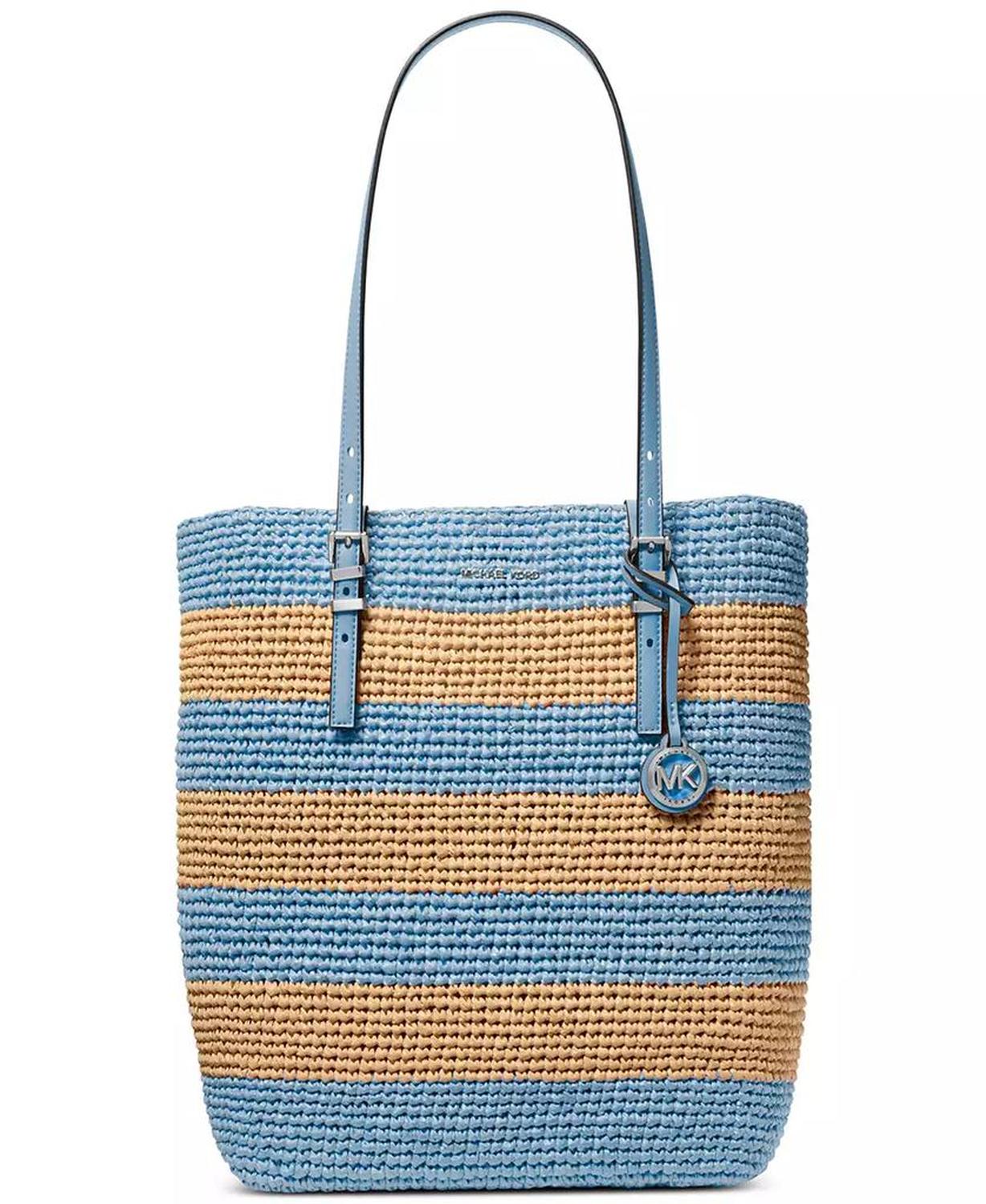 Quinn Large North South Woven Tote