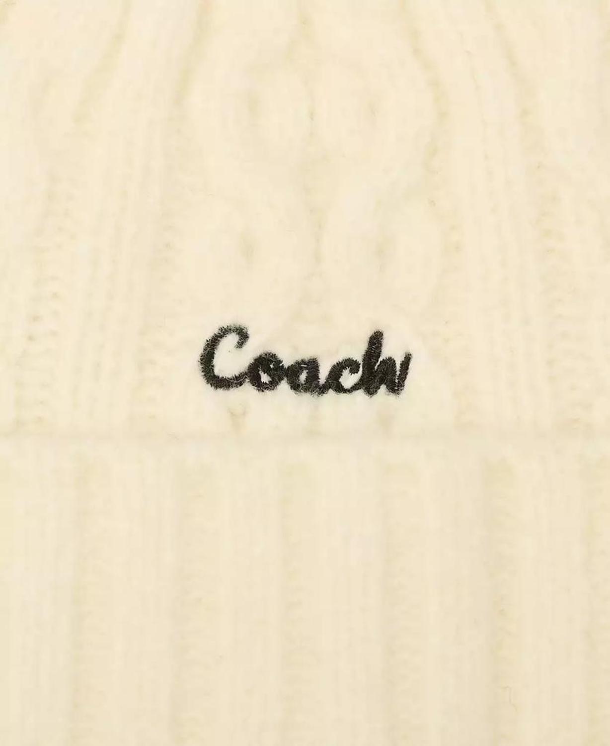 Women's Embroidered Cable-Knit Beanie Hat