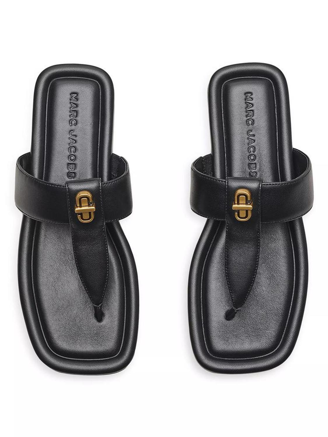 Dual Leather T Sandals