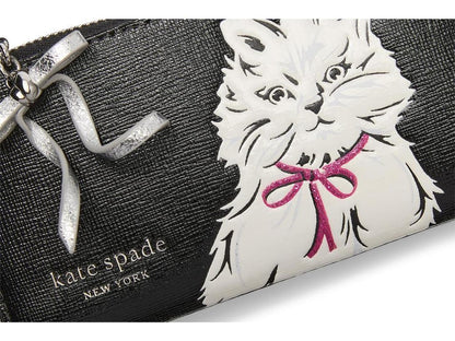 Whiskers Saffiano Leather Small Slim Bifold Wallet