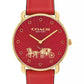 Women's Elliot Red Leather Strap Watch, 36mm