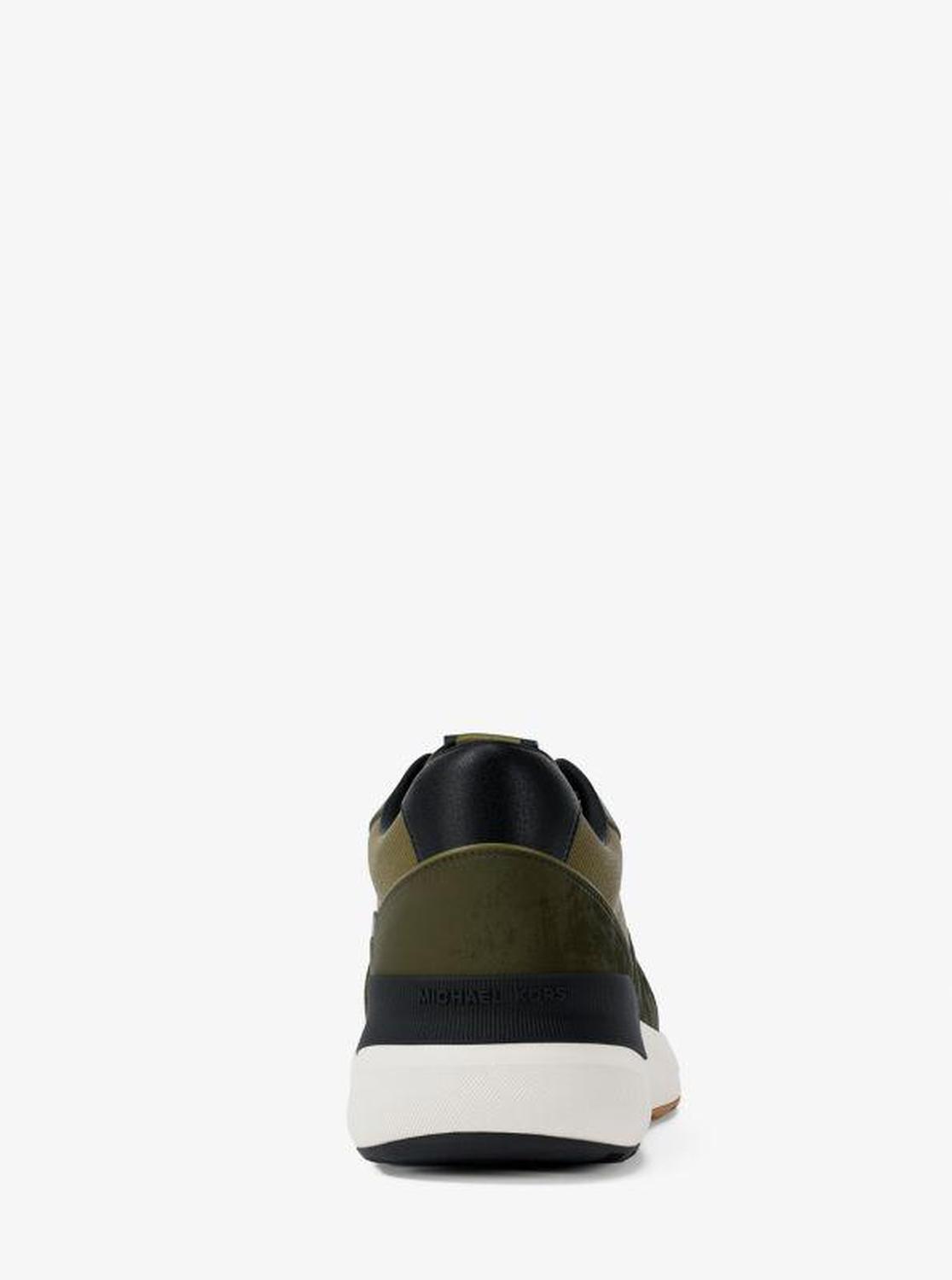 Trevor Leather and Corded Twill Trainer