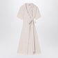 S Max Mara Women's Ecru Wrap Dress In Stretch Poplin