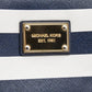 Michael Kors  Leather Striped Zip Around Wallet