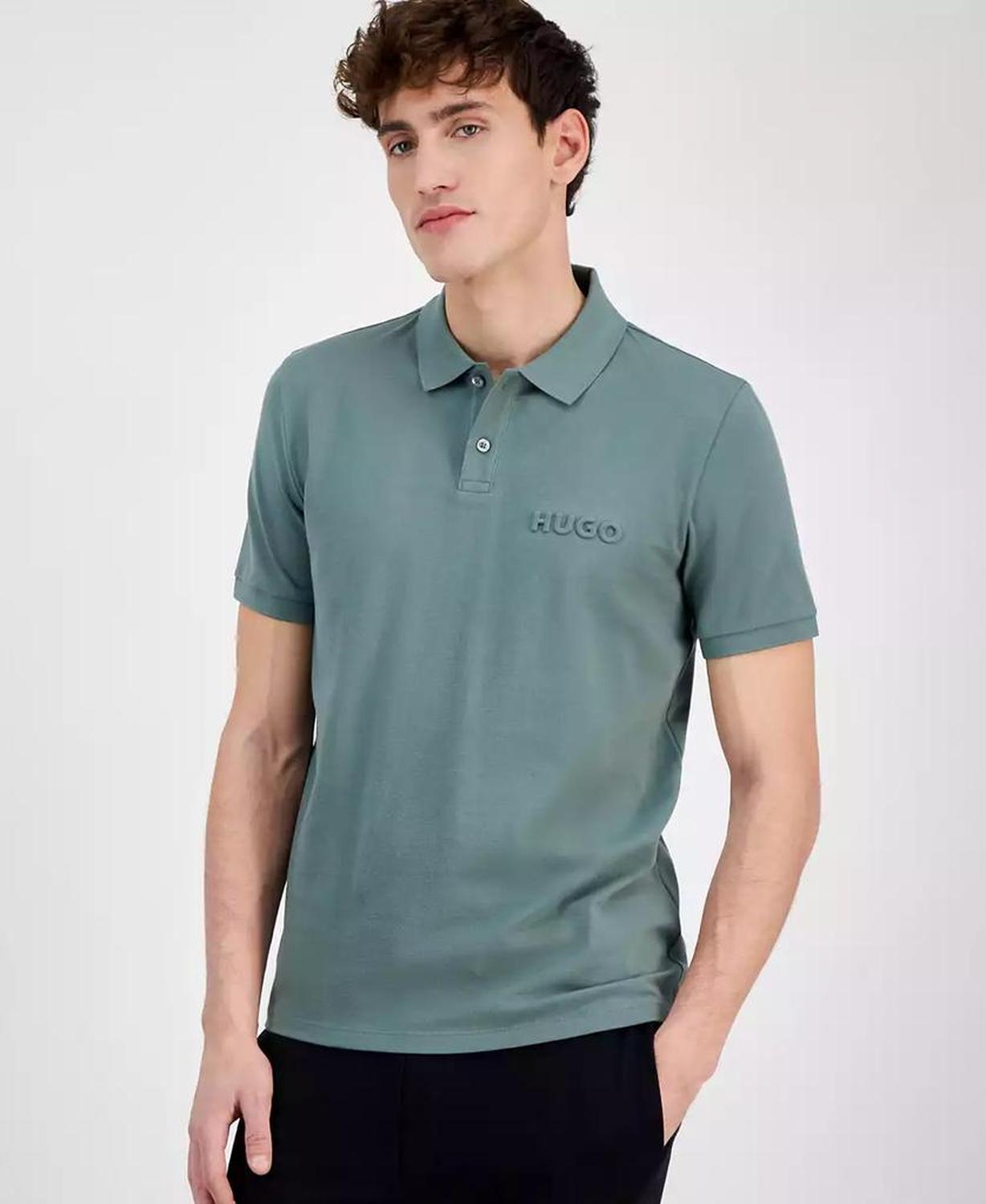 HUGO by Men's Dalunos Regular-Fit Logo Embossed Polo Shirt, Exclusively at Macy's