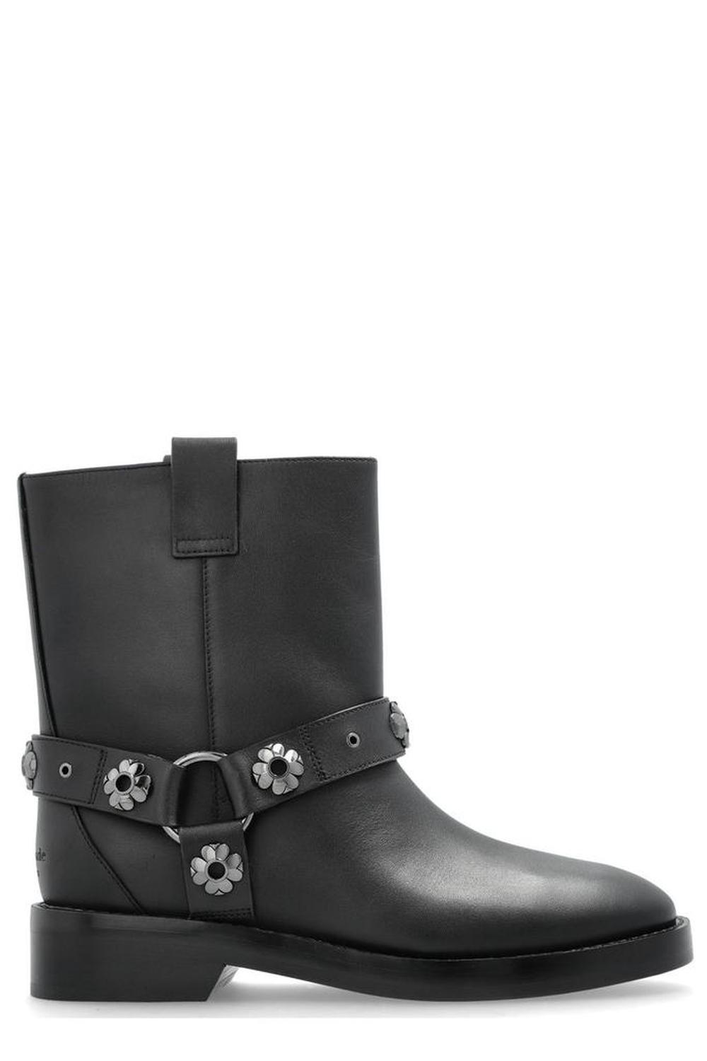 Kate Spade Applique Leather Ankle Boots