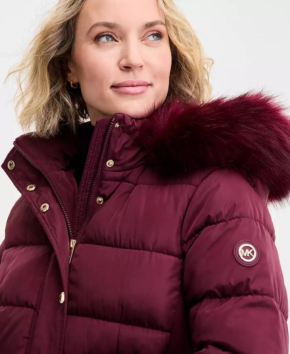 Women's Faux-Fur-Trim Hooded Puffer Coat, Exclusively at Macy's