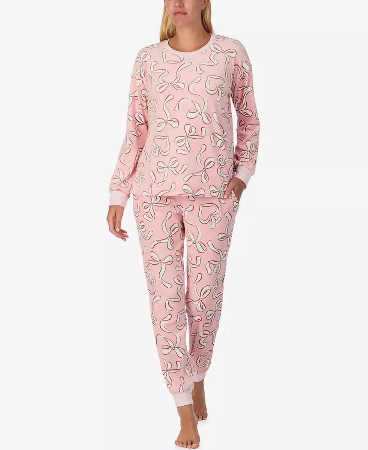 Women's 2-Piece Sleepwear Long-Sleeve Top and Jogger Pajama Set