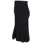 Prada Mermaid Knee-Length Skirt in Black Wool