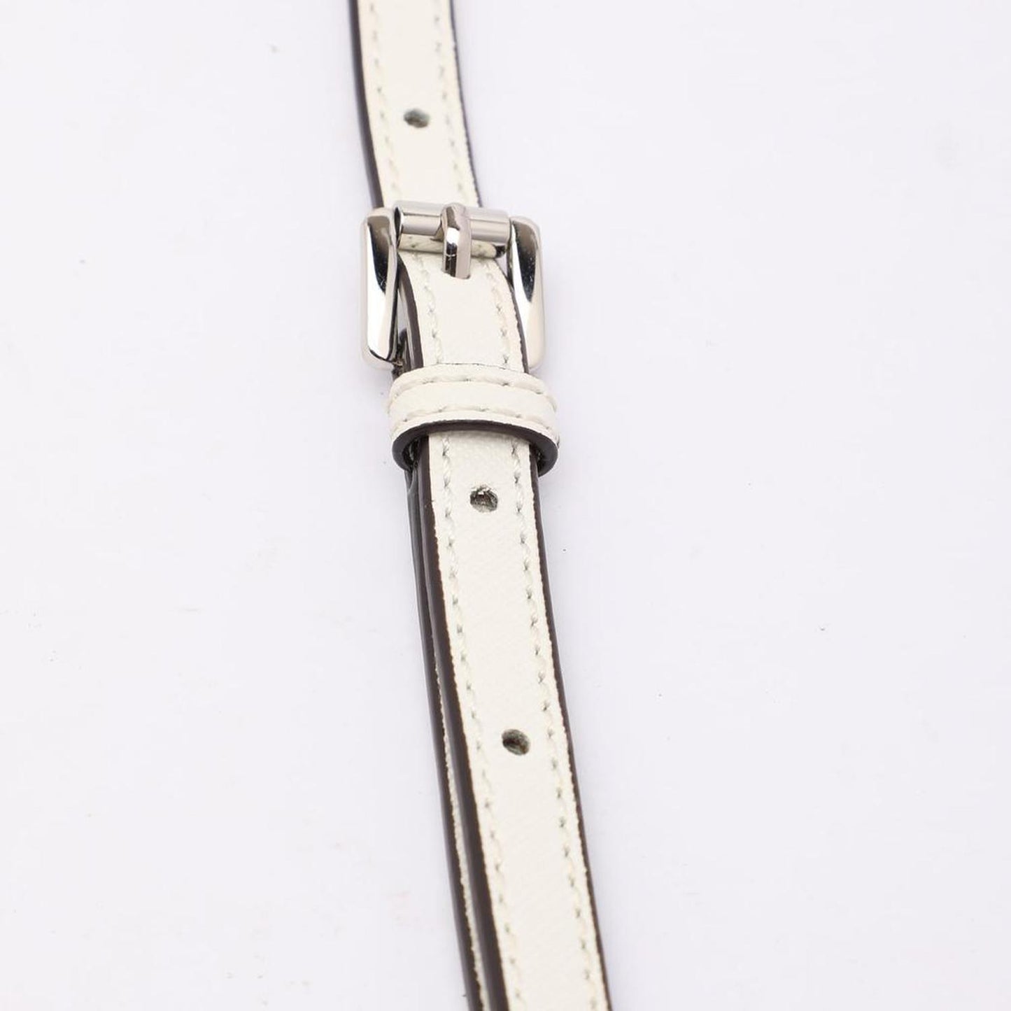 Michael Kors White Leather Laser Cut East West Crossbody Bag