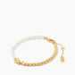 Women's Social Butterfly Bead Bracelet In Cream/gold
