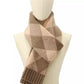 Women's Argyle Knit Muffler Scarf