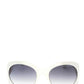 Women's Oversized Two Tone Sunglasses In Ivory/grey Azure