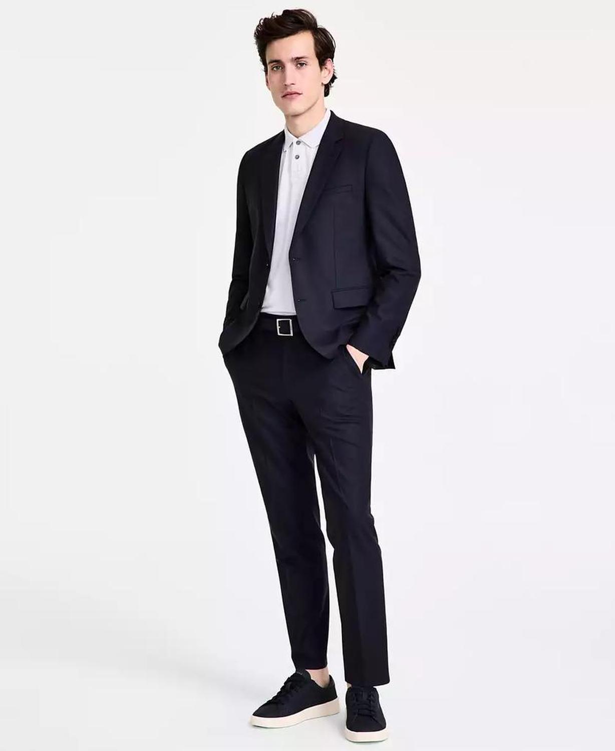 Men's Modern-Fit Wool Blend Suit