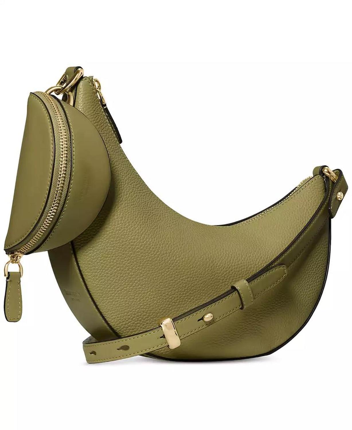 Duo Small Pebbled Leather Crossbody Bag