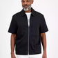 Men's Double Knit Zipper Short-Sleeve Shirt