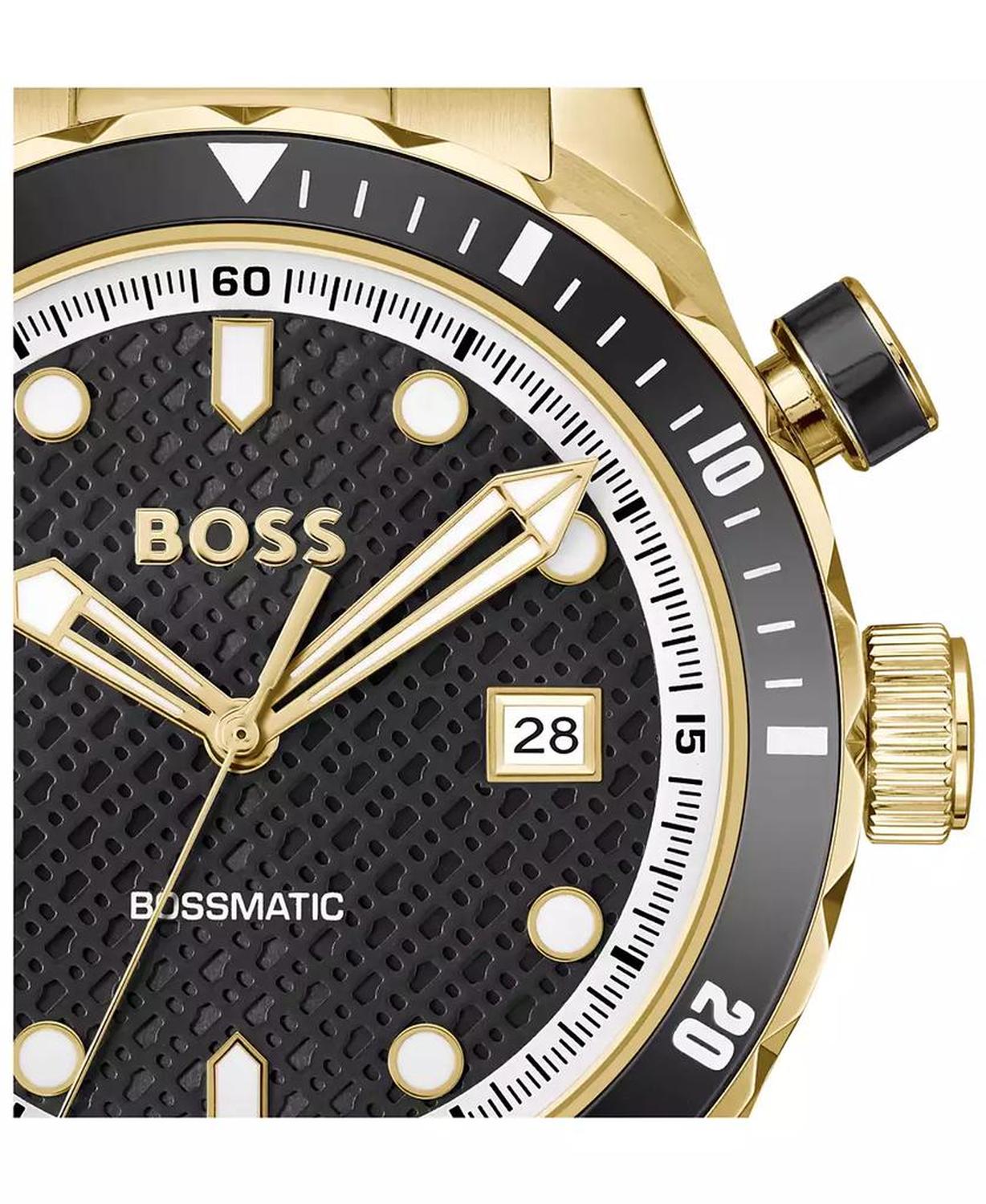 Men's Bossmatic Ionic Gold-Plated Stainless-Steel Watch, 42mm