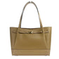 Michael Kors Reed Large Camel Leather Belted Tote Shoulder Bag Women's Purse