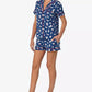 Women's 2-Piece Sleepwear Short-Sleeve Shirt and Pajama Shorts Set