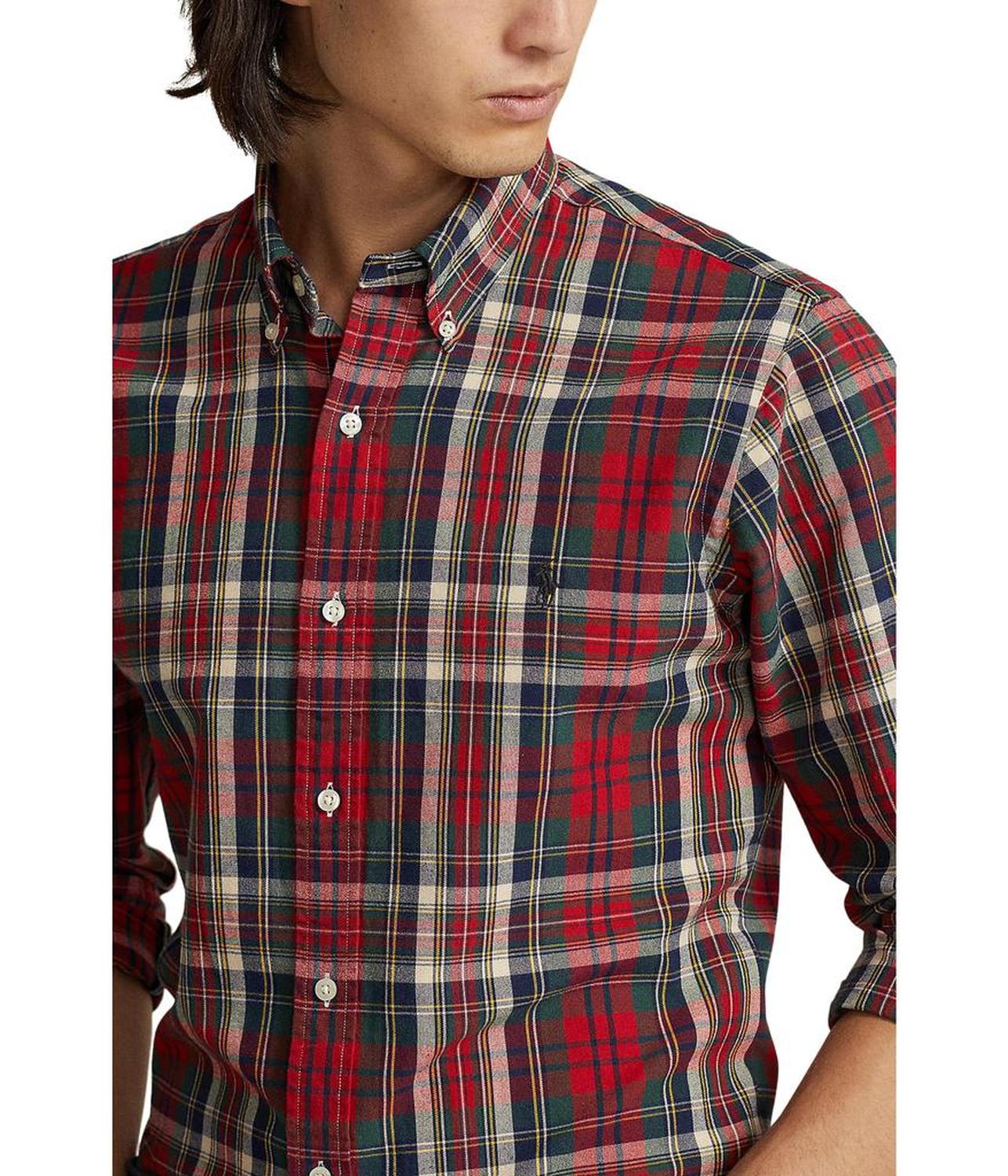 Classic Fit Plaid Oxford Shirt
