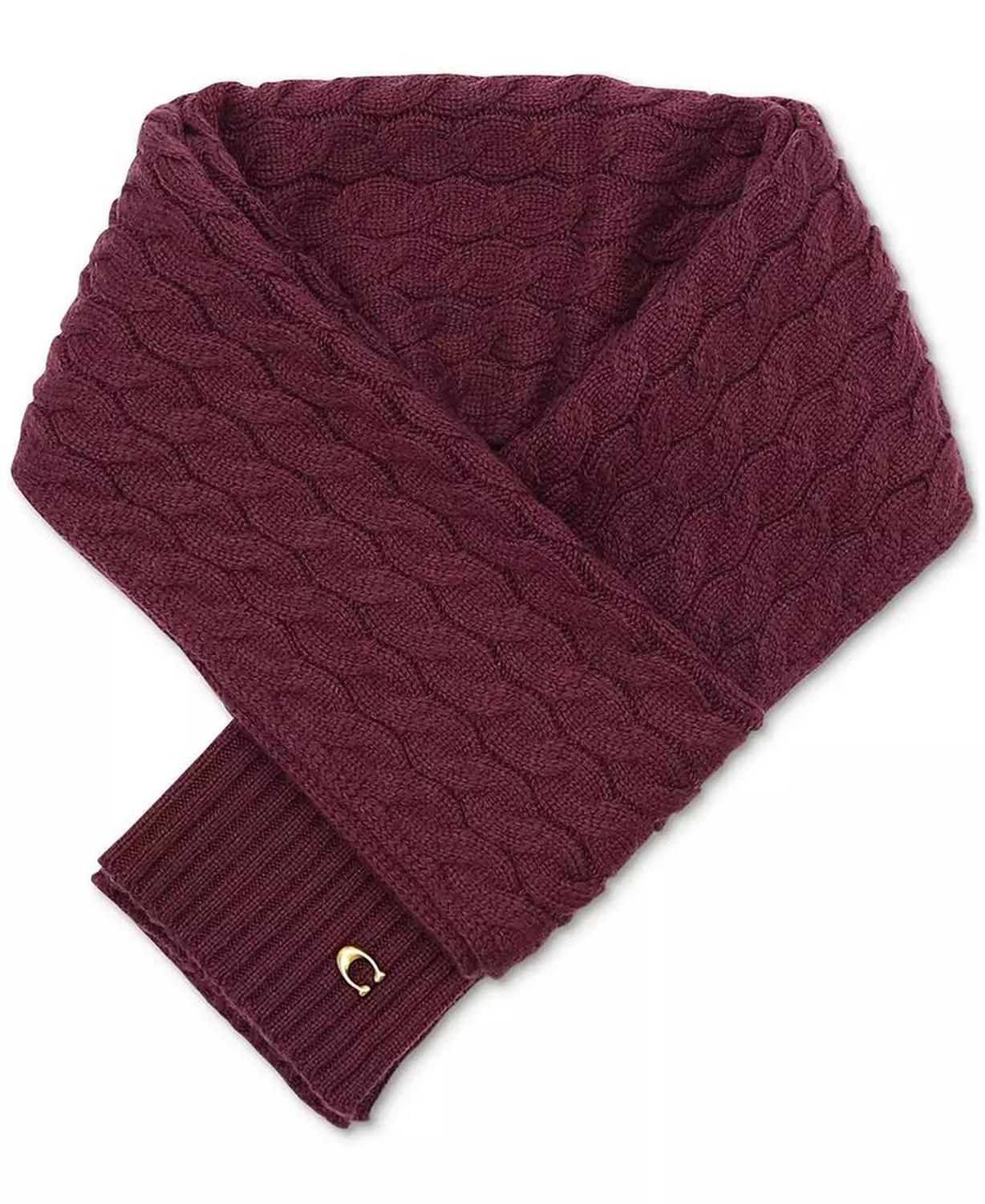 Soft Rib Cable Knit Scarf