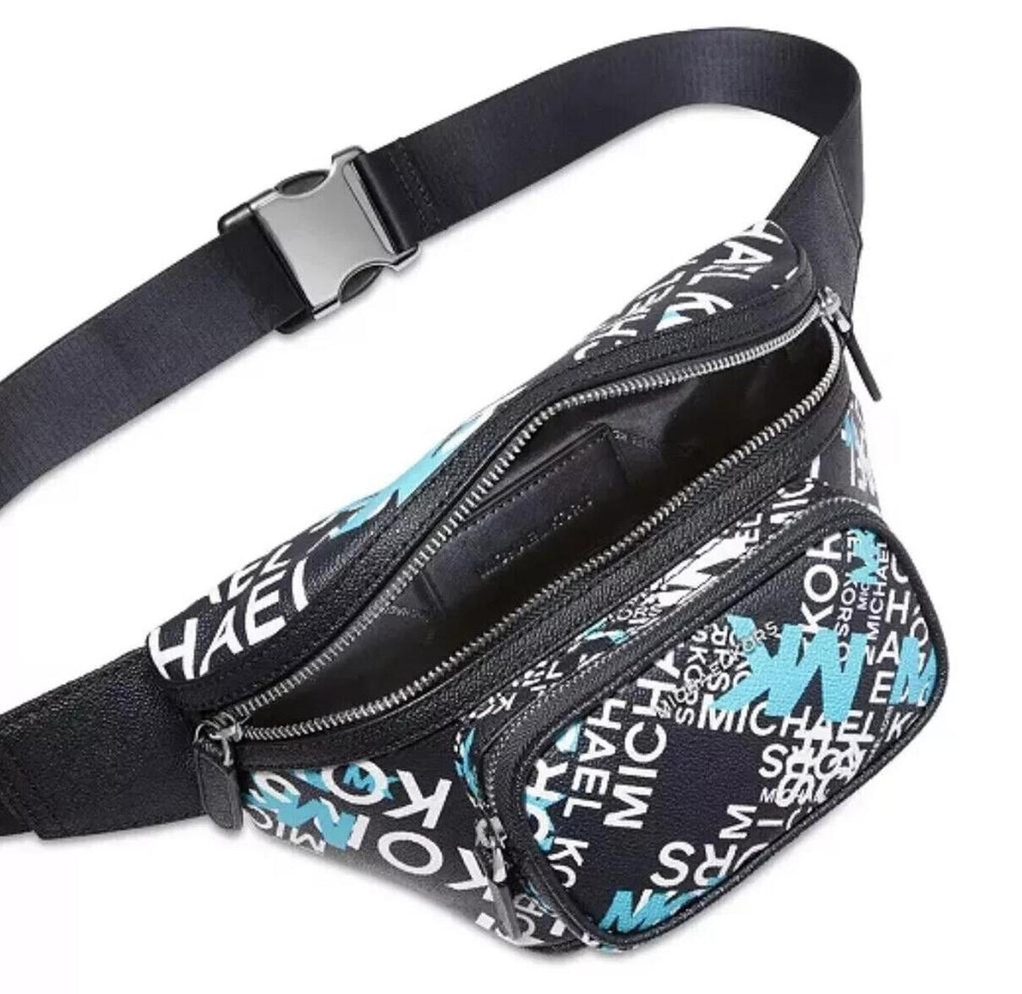 Hudson 33U2LHDC1O Belt Bag Men Midnight Leather Scatter Print LTMV1
