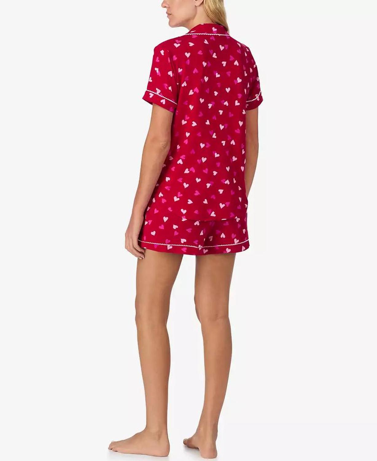 Women's 2-Piece Sleepwear Short-Sleeve Shirt and Pajama Shorts Set