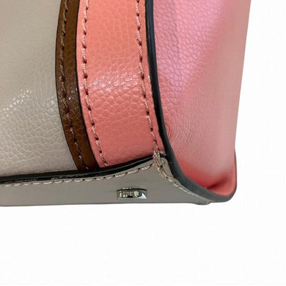 pink Leather Handbag Shoulder Bag (Pre-Owned)
