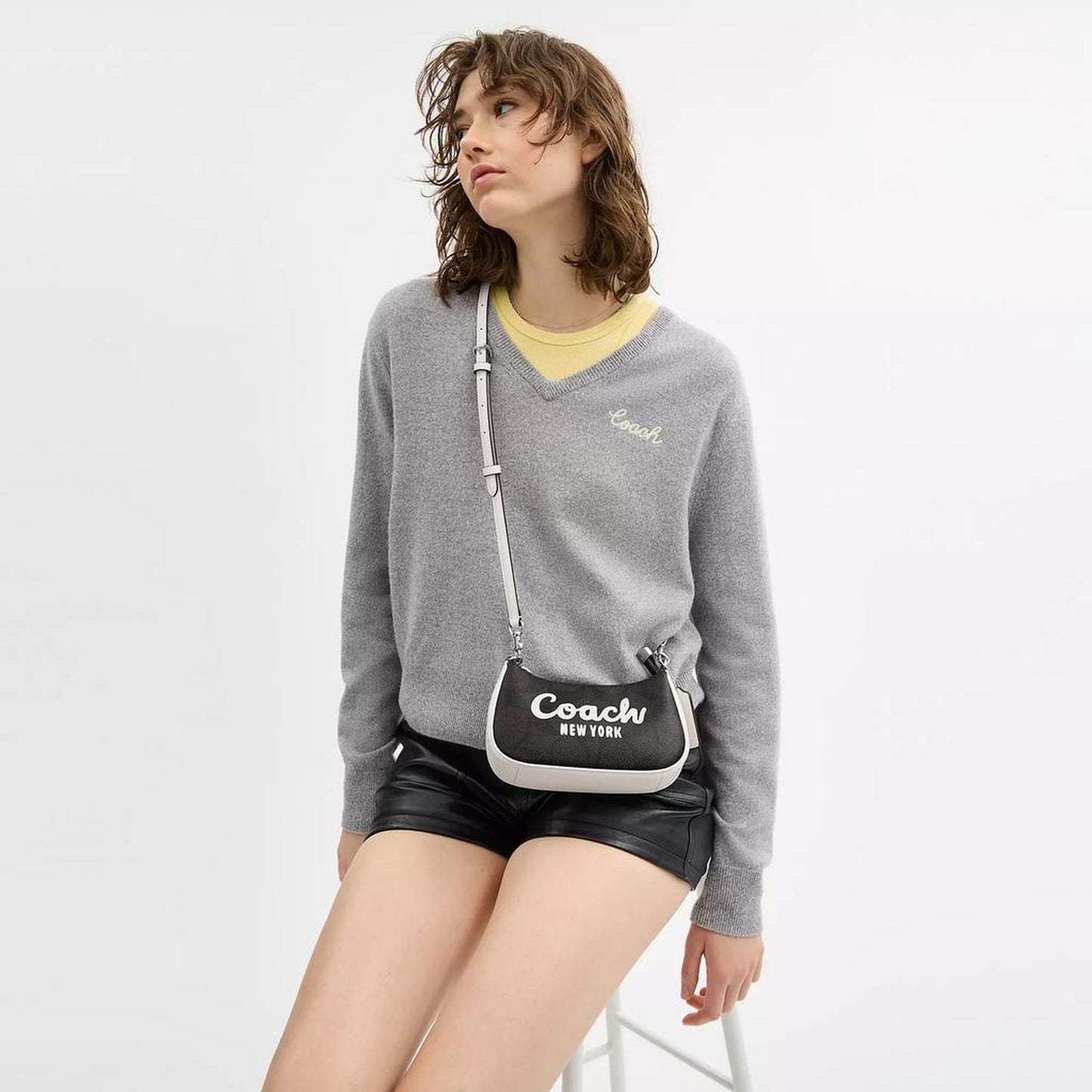 Teri Mini Crossbody Bag In Signature Canvas With Coach Graphic